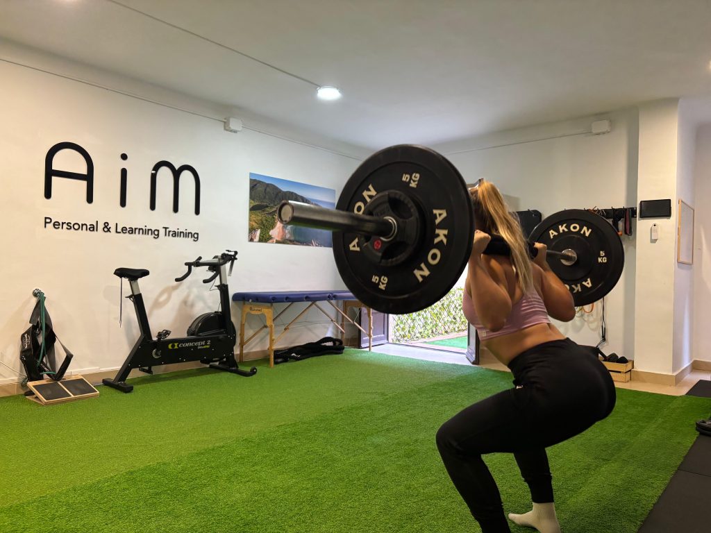 Mujer entrenando